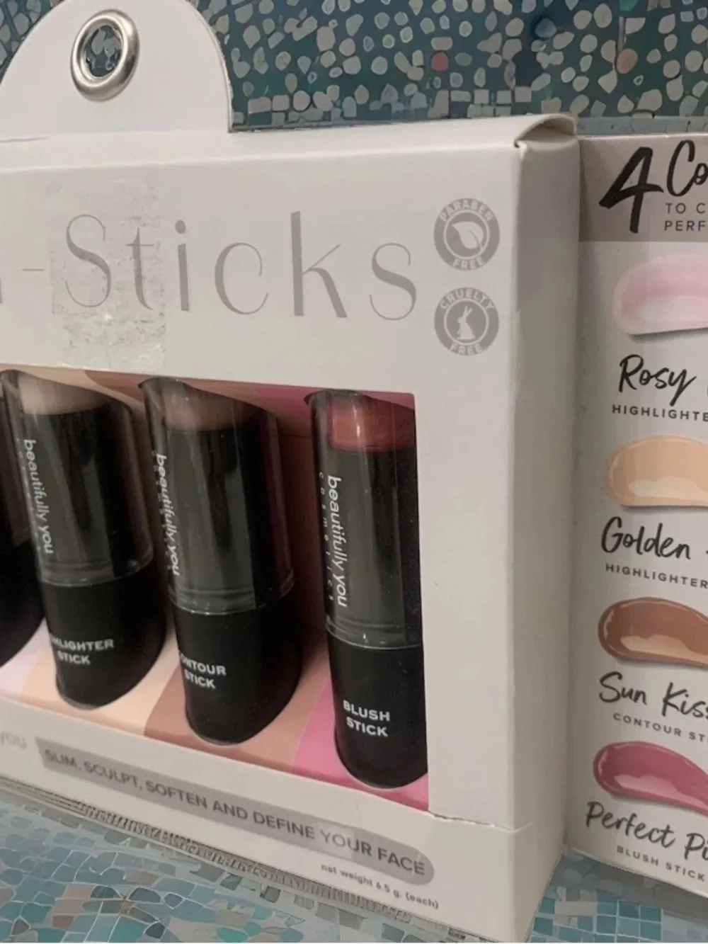 Multi-Stick Face Set - Rosy Glow, Golden Hour, Sun Kissed, Pink .Contour Blush